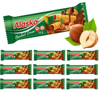 Alaska bezglutenowe, kukurydziane rurki z kremem o smaku orzechów laskowych ZESTAW 10 x 18 g