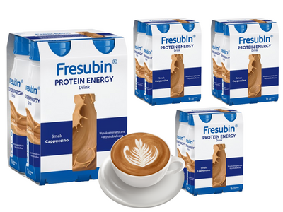 Fresubin® Protein Energy Drink, smak cappuccino ZESTAW 16 x 200ml. Żywność specjalnego przeznaczenia medycznego. Bogata w białko