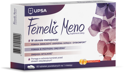 Femelis Meno dla kobiet MENOPAUZA uderzenia gorąca 60 tabletek