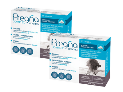 Pregna COMPLEX Mama witaminy dla mam WSPARCIE PO PORODZIE ZESTAW 2 x 60 tabletek