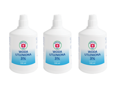 Rodzina Zdrowia woda utleniona do oczyszczania skóry 3% ZESTAW 3 x 100 ml