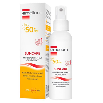 EMOLIUM SUNCARE Mineralny spray ochronny od 1.dnia życia SPF 50+ 100ml