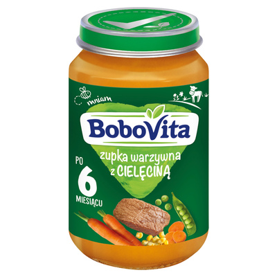 Obiadek dla dziecka Bobovita zupka warzywna z cielęciną po 6. miesiącu 190g
