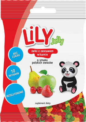 LiLY Jelly żelki z witaminami różne smaki zdrowe przekąski 12 x 8 g