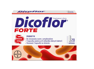 Dicoflor Forte probiotyk 6 milardów bakterii 20 kapusłek