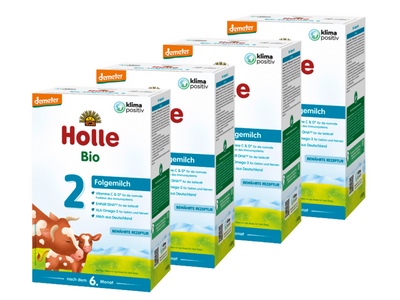 Holle BIO 2 mleko modyfikowane dla niemowląt ZESTAW 4x600g