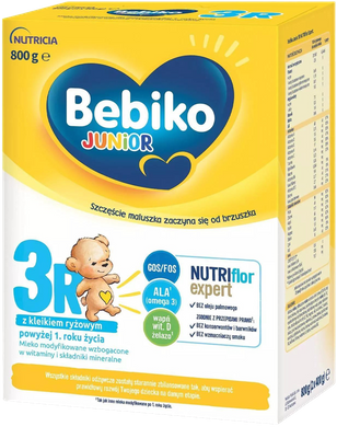 BEBIKO Junior 3R z NutriFlorEXPERT z KLEIKIEM RYŻOWYM 800g