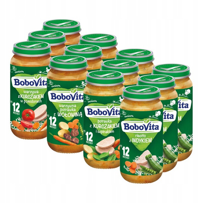 BoboVita obiad dla dzieci 1-3 lata Zestaw 12 sztuk x 250g