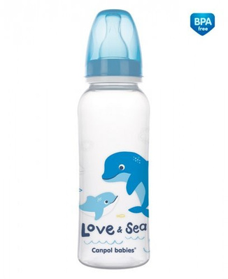 CANPOL butelka LOVE&SEA 59/400 NIEBIESKA 250ml 