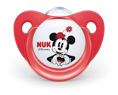 NUK Smoczek silikonowy 0-6 miesięcy Disney Myszka Miki 730325 czerwony 1szt