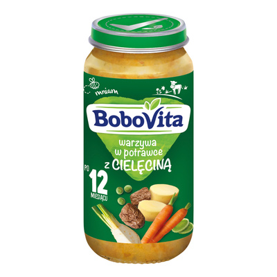 Obiadek dla dziecka BoboVita Junior Warzywa w potrawce z cielęciną 1-3 lata 250g