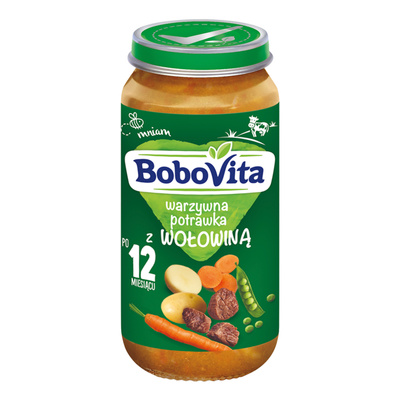 Obiadek dla dziecka BoboVita Junior Warzywna potrawka z wołowiną 1-3 lata 250g