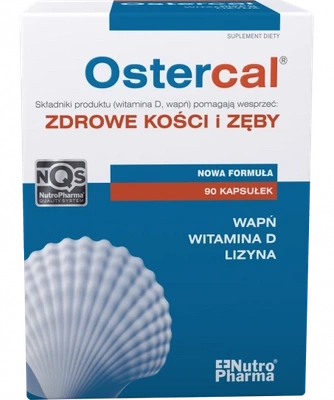 Ostercal 1250 D  Wapń z muszli ostryg z witaminą D3  90tab