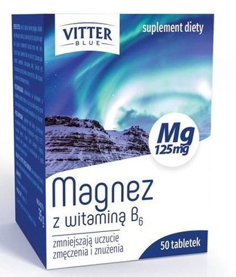 Vitter Blue Magnez z witaminą B6 50tab